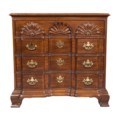 Lot 436 - Chippendale Style Mahogany Block Front Chest...