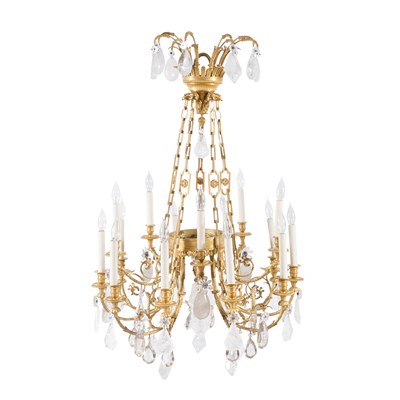 Lot 344 - Louis XVI Style Gilt-Bronze and Rock Crystal...