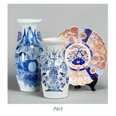 Lot 460 - Group of Three Chinese Blue and White...