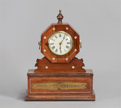 Lot 527 - Inlaid Rosewood Mantel Clock Height 16 inches,...