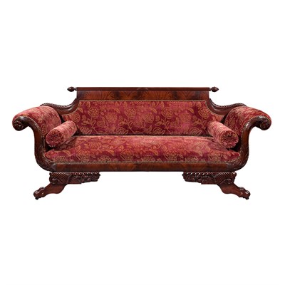 Lot 268 - Classical Mahogany Upholstered Sofa Late19th...