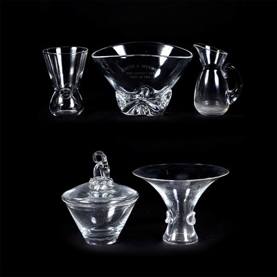Lot 550 - Group of Five Steuben Glass Table Articles...