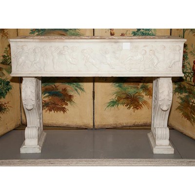 Lot 563 - Neoclassical Style Marble Jardiniere Height 27...