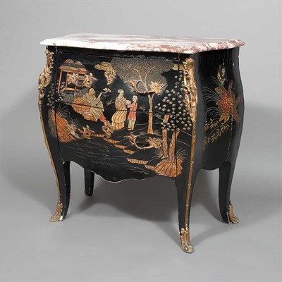 Lot 544 - Louis XV Style Gilt-Metal Mounted Black...