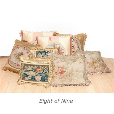 Lot 518 - Group of Nine Aubusson Pillows