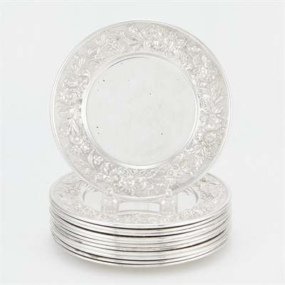 Lot 483 - Twelve S. Kirk & Son Inc. Sterling Silver...