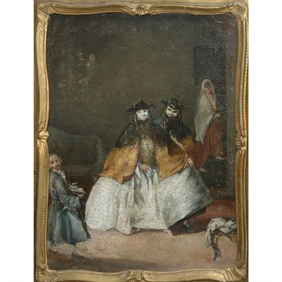 Lot 11 - Manner of Pietro Longhi Ladies Dressed for...