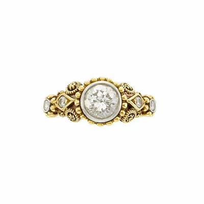 Lot 398 - Gold, Platinum and Diamond Ring