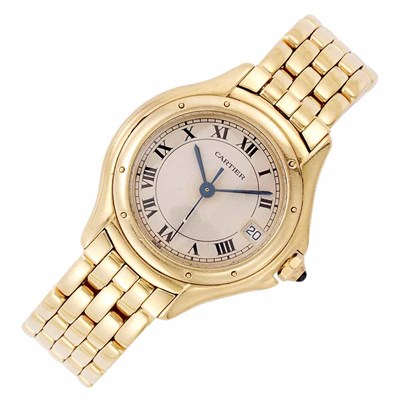 Lot 314 - Lady's Gold 'Cougar' Wristwatch, Cartier