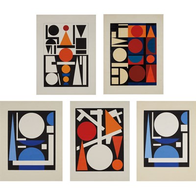Lot 148 - August Herbin (1882-1960) COMPOSITIONS Five...