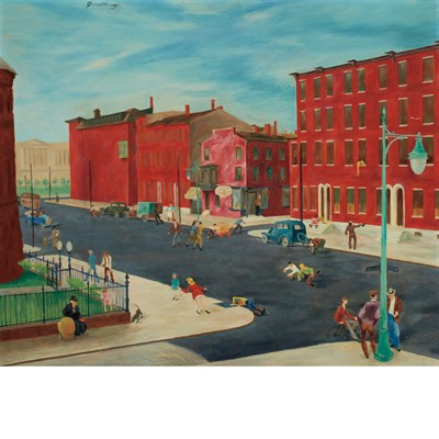 Lot 121 - Robert Gwathmey American, 1903-1988 Street...