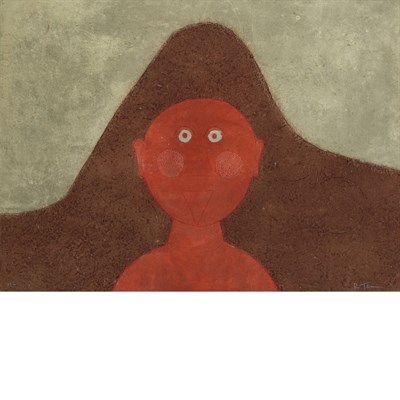 Lot 179 - Rufino Tamayo CABEZA EN ROJO (P. 257) Color...