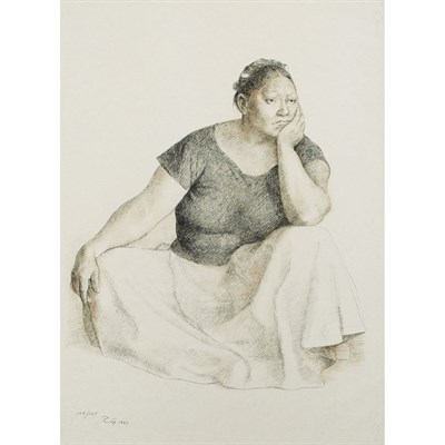 Lot 213 - Francisco Zuniga ROSA SENTADA (B. 95) Color...