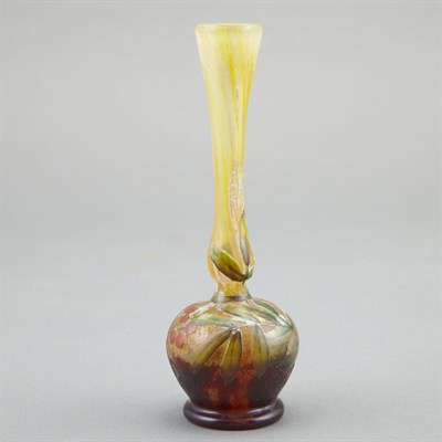 Lot 395 - Daum Art Nouveau Acid Etched and Enameled...