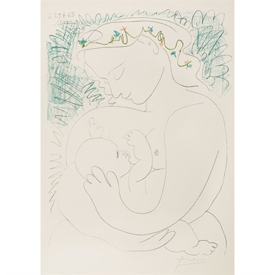 Lot 140 - After Pablo Picasso MATERNITE Color offset...