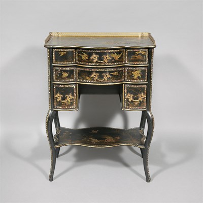 Lot 350 - Regency Style Chinoiserie Decorated Side Table...