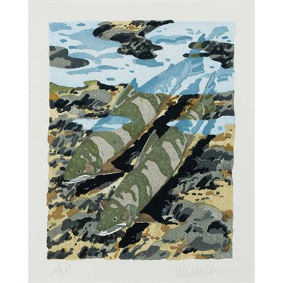 Lot 198 - Neil Welliver (1929-2005) TWO TROUT Color...