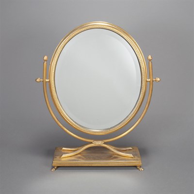 Lot 434 - Neoclassical Style Gilt-Metal Vanity Mirror...