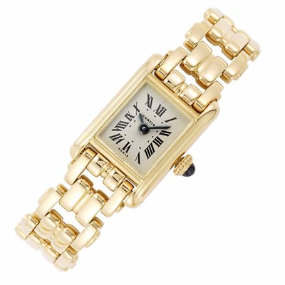 Lot 34 - Lady's Gold Wristwatch, Cartier, Paris