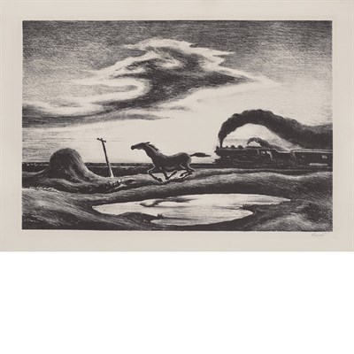 Lot 13 - Thomas Hart Benton (1889-1975) THE RACE (FATH...