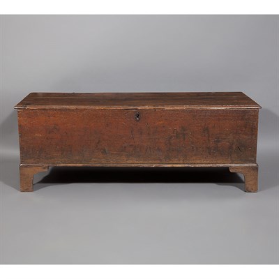 Lot 374 - English Oak Blanket Chest The hinged...