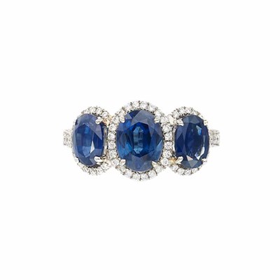 Lot 856 - White Gold, Sapphire and Diamond Ring, Piranesi