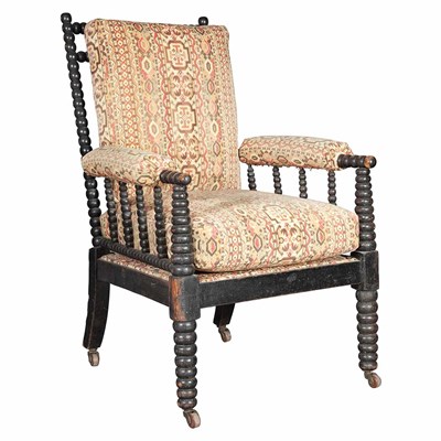 Lot 234 - Victorian Bobbin Turned Armchair 19th Century...