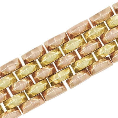 Lot 159 - Wide Two-Color Gold Bracelet