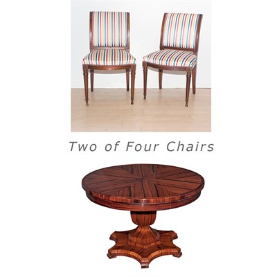 Lot 558 - Continental Style Grain Painted Mahogany...