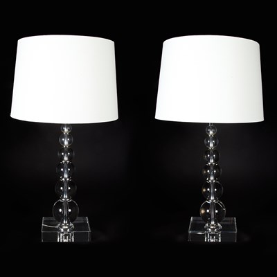 Lot 343 - 21st Century Design Pair of Lamps Acrylic and...