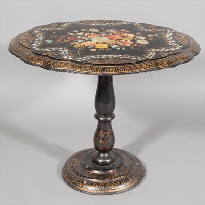 Lot 241 - Victorian Papier Mache Side Table Height 24...