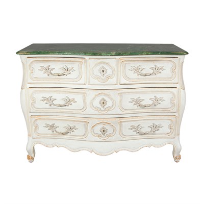 Lot 229 - Provincial Louis XVI Style Painted Commode...