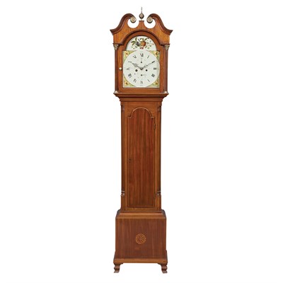 Lot 208 - George III Inlaid Mahogany Tall Case Clock...