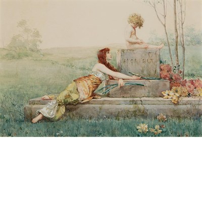 Lot 17 - Albert Herter American, 1871-1950 Amor Rex,...