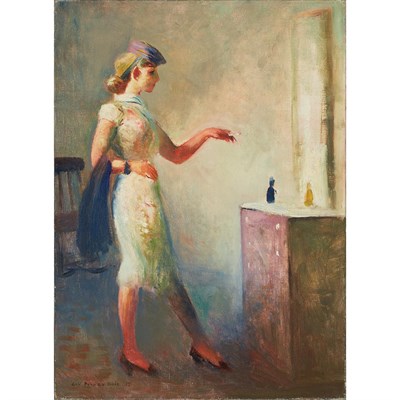 Lot 108 - Guy Pene Du Bois American, 1884-1958 Girl with...