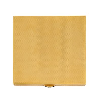 Lot 427 - Gold and Sapphire Compact, France