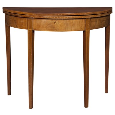 Lot 209 - Federal Inlaid Mahogany Fold-Over Card Table...