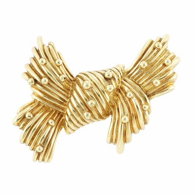 Lot 349 - Gold Bow Brooch, Tiffany & Co.
