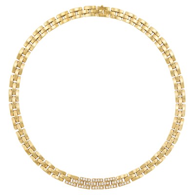 Lot 224 - Gold and Diamond 'Panther' Necklace, Cartier, France