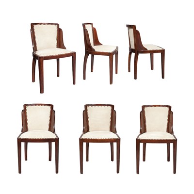 Lot 327 - Set of Six Art Deco Chairs Probably French,...