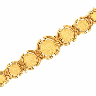 Lot 777 - Gold Coin Bracelet