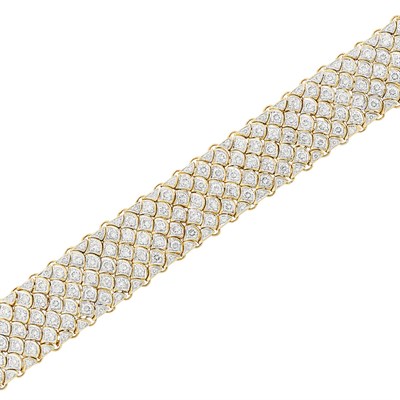 Lot 357 - Gold and Diamond Bracelet