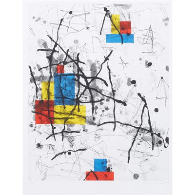 Lot 100A - Louisa Chase COMPOSITION Color etching, 1988,...