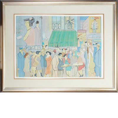 Lot 97 - David Schneuer [PARISIAN STREET SCENE] Color...