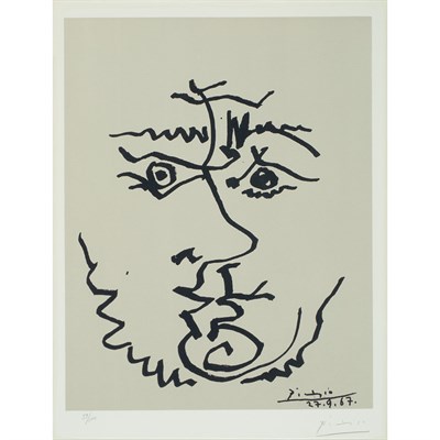 Lot 146 - After Pablo Picasso VISAGE Lithograph, 1967,...