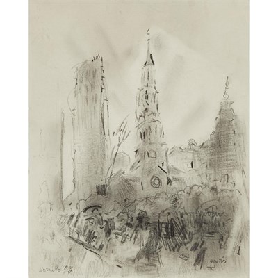 Lot 101 - John Marin American, 1870-1953 St. Paul's, New...