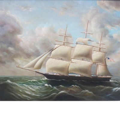 Lot 26 - D. Tayler 20th Century American Ship at Sea...
