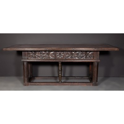 Lot 166 - Continental Chestnut Table 17th/18th Century...