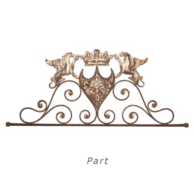 Lot 332 - French Iron Bedstead 19th Century Width 6 feet...