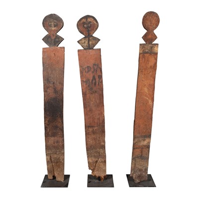 Lot 275 - Group of Three Ethiopian Wood Carvings Height...